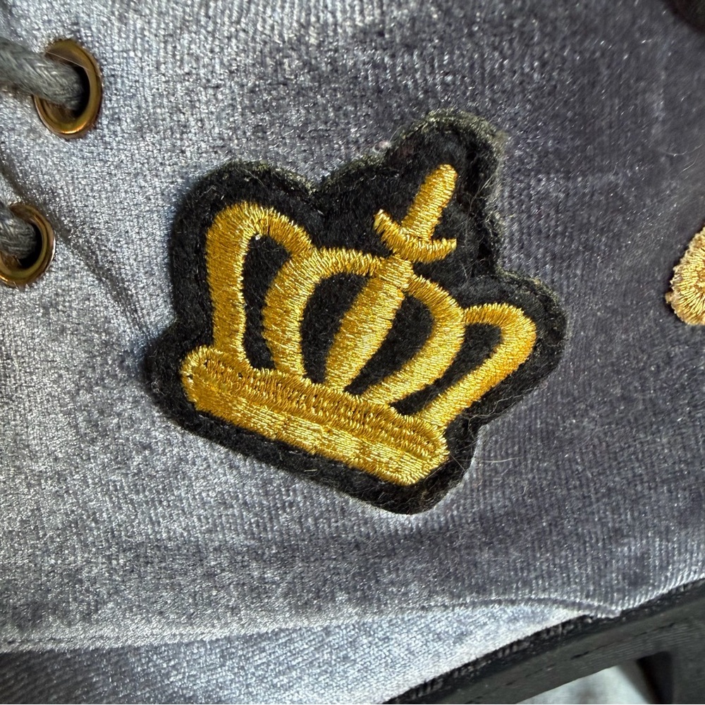 Source Unknown Gray Embroidered Combat Boots - image 7